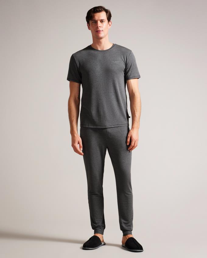 Pantalon Jogger Ted Baker Solid Cotton Grise Homme | IGQ-91625426